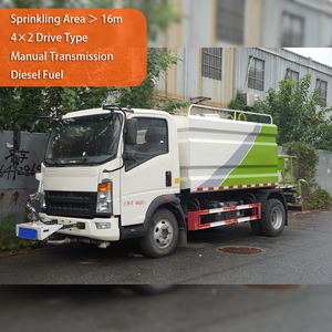 Camion-citerne à <span class=keywords><strong>eau</strong></span> 8 m³ avec arroseur, moteur diesel, transmission 4x2, haute capacité pour le dépoussiérage des routes municipales et l'aménagement paysager - Product Image 1