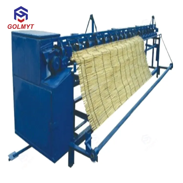 Automatic Straw Mat Making Machine hot sale Bamboo curtain machine cheap Reed rod screen weaver machine