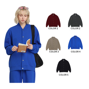 Uniforme de baseball imprimé anti-plis à manches longues en coton bouclé 100 % de haute qualité, style français, pour le printemps et la chaleur. - Product Image 4
