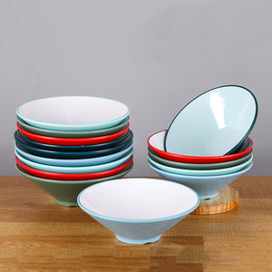 ชามเมลามีนหนาสำหรับราเม็งเนื้อ ชามสลัดผลไม้ ไม่แตกง่าย ชามบะหมี่ ชุดอาหาร งานฝีมือเรซิ่น - Product Image 2