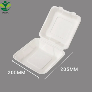 El mejor precio, 8 pulgadas, desechable, caña de azúcar, bagazo, pulpa, Concha, el mejor contenedor de comida para llevar, fiambreras de papel - Product Image 4