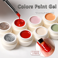 OEM 5g Cat Kuku Gel UV Jepang Cepat Kering Perlengkapan Kecantikan Kuku Elegan dengan MSDS Label Pribadi Bebas HEMA Warna Lukisan Pudding