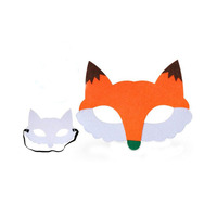 Masque de cerf en feutre orange écologique pour enfants, idéal pour les fêtes, les festivals et les jeux de rôle
