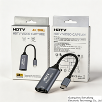 Tarjeta de Captura de Video con Entrada HDTV 4K a Tipo C, Salida 1080P, Grabadora de Video para Transmisión en Vivo de Juegos