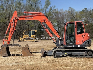 Excavatrice sur chenilles KUBOTA KX080-30 d'occasion de haute qualité, fabriquée au Japon, avec poussoir de courroie KUBOTA - Product Image 3