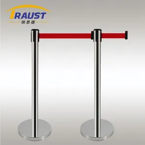Traust Museum Station Theater Custom Line Stainless Steel Retractable Q Manager Queue Stand Belt Barrier Post Stanchions