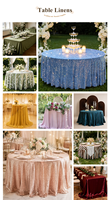 Nappe Ronde de Luxe Faite à la Main Uvenue de 120 Pouces avec Paillettes de 3 mm Scintillantes pour Mariages et Événements – Écologique et Réutilisable