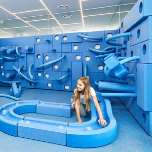 Bloques de Espuma EVA Azules Grandes Personalizados Moetry, Juego de Bloques de Construcción para Pared, Área de Juegos Interior, Juego de Bloques Suaves para Niños, Comercial - Product Image 1
