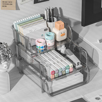 Organizador de Oficina Transparente Ecológico, Bandeja Apilable para Papel y Cartas, Caja de Almacenamiento y Estante para Archivos de Papel A4