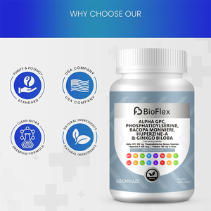 OEM Alpha GPC Fosfatidilserina Ultra Nootropics <span class=keywords><strong>Brain</strong></span> Booster Cápsula Suplemento para la memoria y el enfoque con vitamina B6 y B12 - Product Image 4