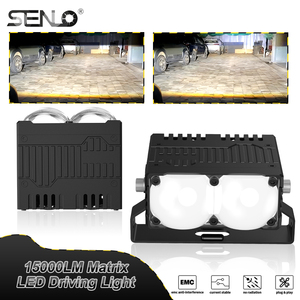 Focos LED Exteriores SENLO Nuevos de 140W 12V Súper Brillantes 15000LM IP68 Amarillo Blanco para Todoterreno <span class=keywords><strong>4x4</strong></span> ATV Motocicleta Auto SUV - Product Image 1