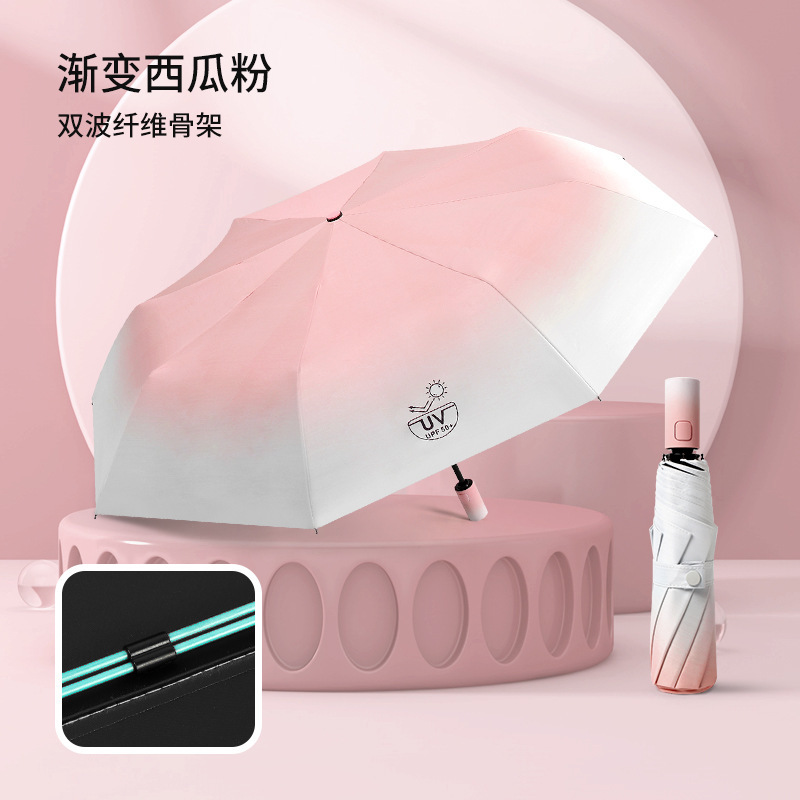 Eight-bone (double-bone) gradient watermelon pink