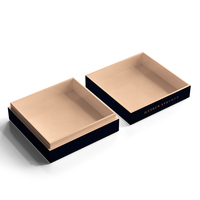 Boîte d'emballage cosmétique en carton noir de luxe Boîte cadeau bijoux en carton imprimé avec logo personnalisé pour bouteille de parfum d'huile essentielle
