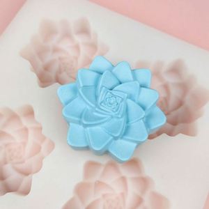 4 Cavities Flowers Silicone <b>Molds</b> DIY Chocolate Soap Fondant <b>Candle</b> <b>Mold</b> - Product Image 5