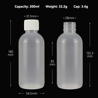 Bouteilles de capsules de vitamine C et de calcium en HDPE blanc de 100 ml à 250 ml avec bouchon double couche, conteneur vide pour pilules, pour compléments alimentaires