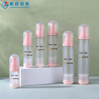 Emballage cosmétique, flacon pompe en plastique rose givré transparent, tailles 15 ml à 120 ml, pour shampoing, lotion, sans air, 30 ml, 50 ml, 80 ml, 100 ml, 15 ml