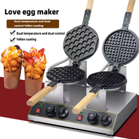 Gaufrier à oeufs en acier inoxydable professionnel en gros d'usine Gaufrier à bulles électrique commercial