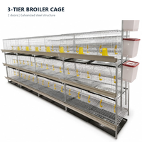 Cage à volailles, cage à poules pondeuses à 3 niveaux, 2 portes, cage à poulets de chair pour 72 poulets, cage à poules pondeuses en batterie, vente pour les fermes au Pakistan