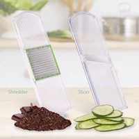 Ensemble de râpes et trancheuses manuelles pour légumes Green Spaceship, coupe-fruits et légumes avec 4 lames en acier inoxydable