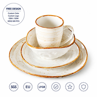 Vaisselle de style moderne service de table petit-déjeuner assiettes bols tasses céramique porcelaine vaisselle vaisselle