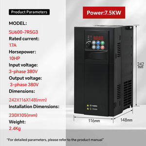VFD ตัวแปลงความถี่อินเวอร์เตอร์ AC มอเตอร์ไดรฟ์7.5KW สามเฟส11KW พลังงานที่ได้รับการจัดอันดับ15KW - Product Image 4