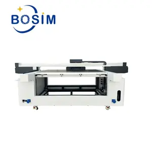 Bosim 1613 UV flatbed inkjet printer vacuum table large format uv printing machine with 3*Epson i3200 heads with varnish gloss