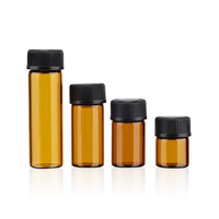 Botol Kecil Mini Kosong 10Ml 2Ml 3Ml 5Ml Botol Pil Kaca Kecil Medis Kemasan Botol Kaca Amber dengan Tutup Ulir