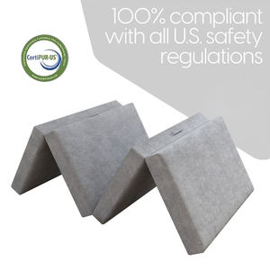 Matelas pliant gris confortable et fiable pour petit salon, avec housse amovible, gain <span class=keywords><strong>de</strong></span> place, utilisation scolaire, <span class=keywords><strong>mousse</strong></span> écologique - Product Image 1