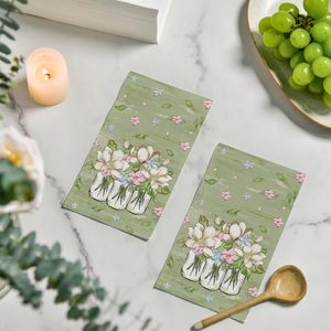 Serviettes en papier imprimées personnalisées avec logo pour cocktail, dîner, fête de mariage, couleur vert sauge, jetables - Product Image 6