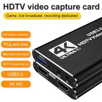 Tarjeta de Captura de Video USB 4K Full HD de Alta Calidad con Audio para Juegos y Transmisión en Vivo - Compatible con Monitor, Micrófono y Reproductor de DVD