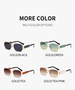 Trendy Fashion Small <b>Frame</b> <b>Acrylic</b> Lenses UV400 Polygon for Unisex Sunglasses - Product Image 6