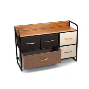 Customized 5L-614 Dresser <strong>Chest</strong> <strong>of</strong> <strong>5</strong> <strong>Drawers</strong> Furniture Storage Tower Sturdy Steel Frame - Product Image 5