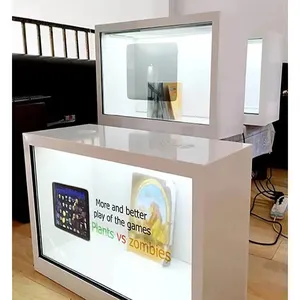 3D Show Case Display Glass Señalización digital y pantallas Panel de pantalla Oled transparente para vitrina Lcd transparente