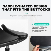 Chaise de bureau moderne réglable KEDE en PU, pivotante, antidérapante, antistatique, chaise dentaire, assise-debout