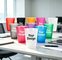 Meistverkaufte Personalisierte Wiederverwendbare Plastikbecher 9oz/12oz/16oz Blanko-Partybecher für Hochzeit Geburtstag Event Werbegeschenke