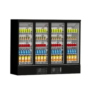 Glass door cooler with built-in compressor top quality refrigeration equipment