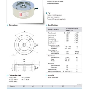 Système de test de capteurs de force, capteur de mesure de force pour cellule de pesée, transducteur de force, cellule de pesée industrielle, cellule de pesée SEMICO - Product Image 4