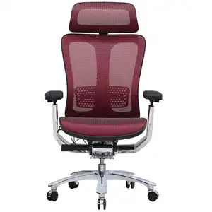 高品质舒适旋转斜躺办公椅，配有可调节的高靠背凸台人体工程学设计和腰部支撑