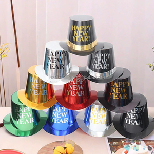 Cappelli a Cilindro Metallici Ecologici Zhizunlin per Capodanno, Halloween, <span class=keywords><strong>Natale</strong></span>, Ritorno a Scuola, Feste, Colori Personalizzabili per Adulti - Product Image 1