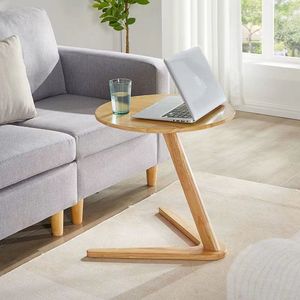 Solid Wood Side <b>Table</b> <b>Round</b> <b>Walnut</b> Color Living Room <b>Coffee</b> <b>Table</b> Sofa Bedside <b>Table</b> - Product Image 4
