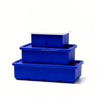 CHINFAI Plateau à glaçons en silicone de qualité alimentaire avec couvercle, personnalisable avec logo, anti-fuite, flexible, pour la maison et les bars