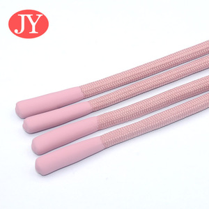 Cuerda redonda Rosa Jiayang de 5mm, cuerda trenzada de ABS y goma con puntas de inmersión de extremo de silicona, cordón de amarre de nailon de poliéster - Product Image 1