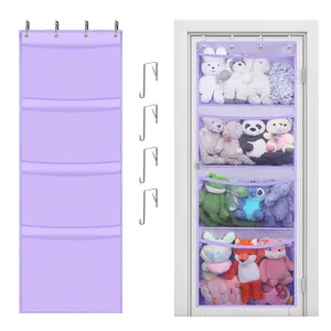 Kids Toys Storage Stuffed Animal Hanging Organizer Over the Door Toy Organizer Net Bag