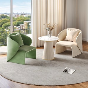 Modern Minimalist Armchair Living Room Chair With Creative <b>Table</b> Set For Lounge And Meeting Use - Product Image 3