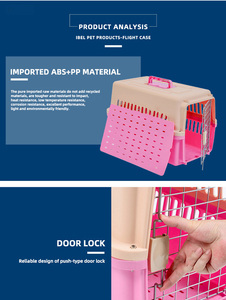 Transporteurs pour animaux de compagnie en plastique portables de voyage légers multicolores de belle qualité avec roues pour chats et chiens - Product Image 4