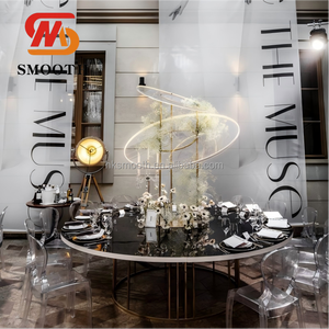 Centros de Mesa de Boda con Diseño Nuevo y Elegante, Decoraciones con Luces LED, Soporte de Flores Dorado, Centro de Mesa con Luz - Product Image 1