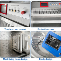 Mesin Pemotong Daging Bebek Komersial OCEAN, Mesin Pengiris Daging Sapi Besar, Mesin Pengiris Sosis Elektrik untuk Bacon