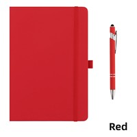 X515-1 Journal en cuir portable de luxe A6 personnalisé avec stylo, sangle élastique, logo personnalisé imprimé en sérigraphie pour les promotions