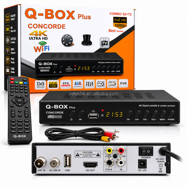DVB-T2 S2 Combo Satellite Receiver Full HD 1080P Digital TV Decoder H.264 for Africa Market