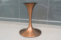 Conception spéciale de base de table en forme de tulipe avec or rose brossé pour table basse table de chevet